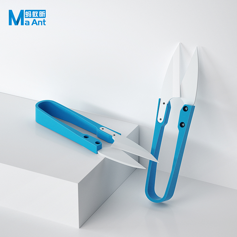 Baby Food Scissors - MaAnt Izolowane niebieskie ceramiczne nożyce w