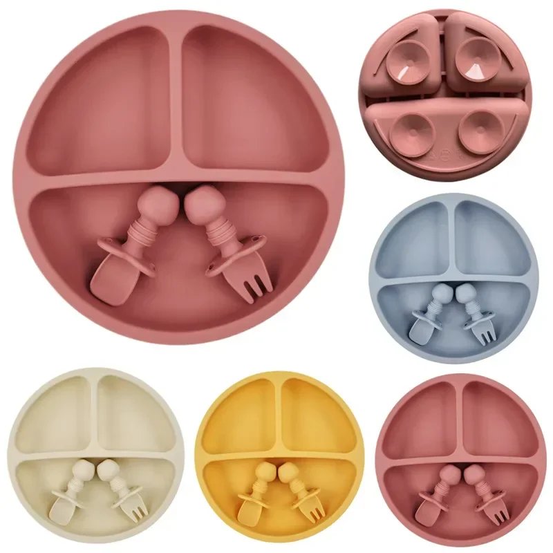 Baby Food Jars With Lids - 3 szt. Silikonowy zestaw do karmienia