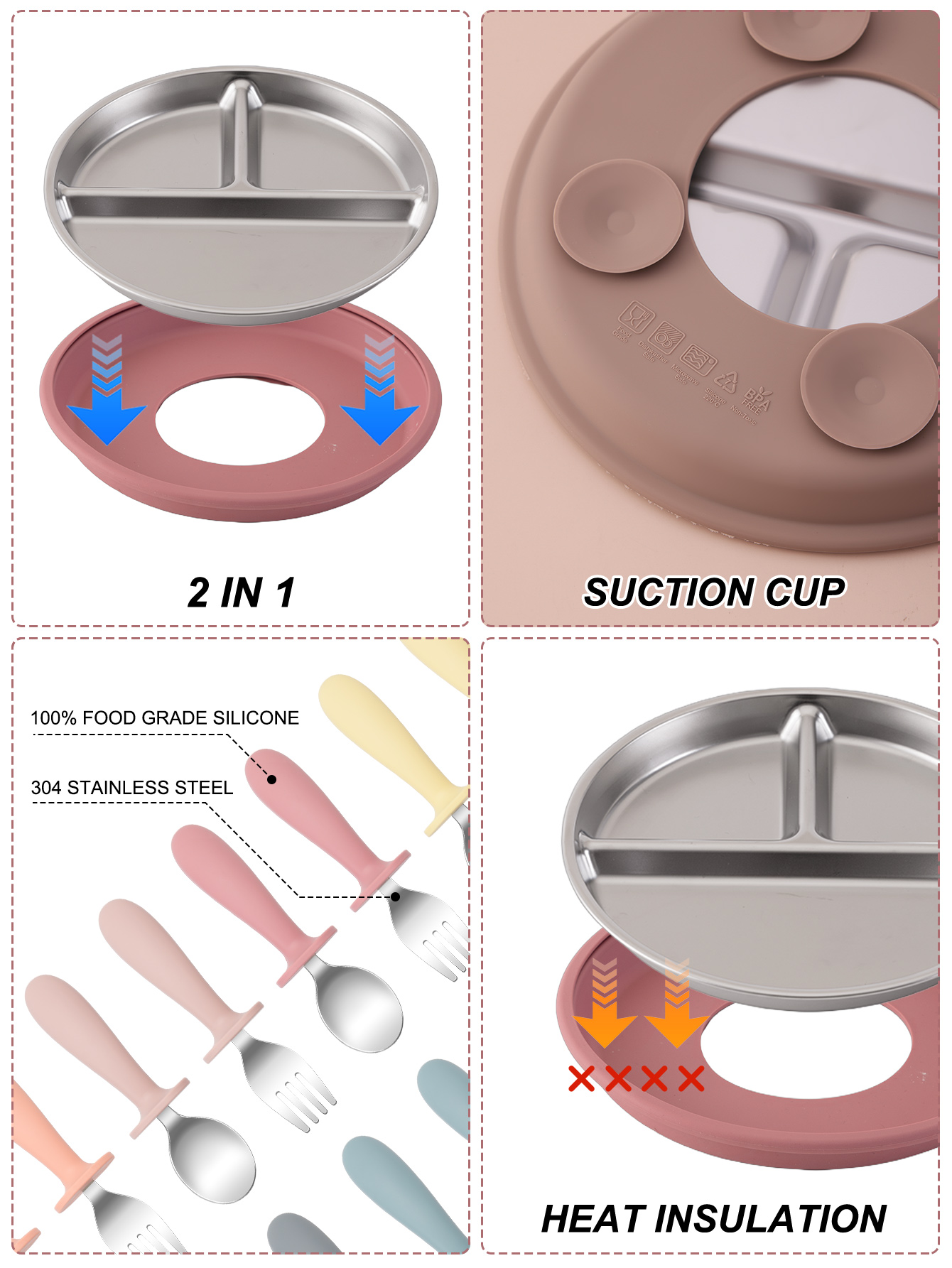 3 SZT. Naczynia ze Stali Nierd – Baby Food Menu recenzja i cena